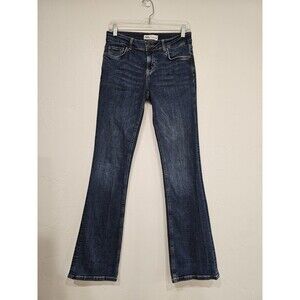 Zara Women's Straight Leg Jeans - Dark Blue